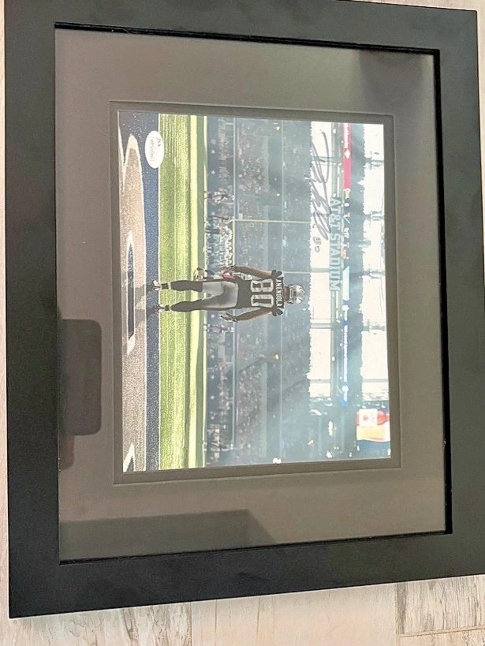 New England Picture Danny Amendola Autographed Framed Photo Black